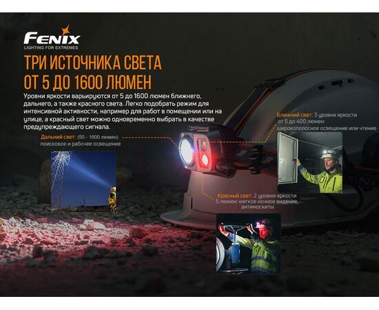 Придбати Ліхтар налобний Fenix HP25R V2.0, image , зображення 6, характеристики, відгуки