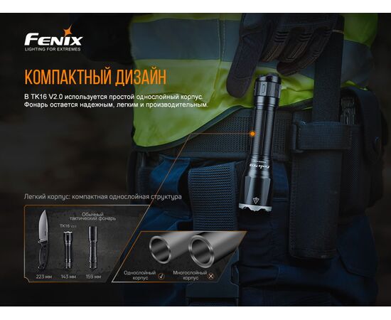 Купить Ручной фонарь Fenix TK16 V2.0, фото , изображение 8, характеристики, отзывы