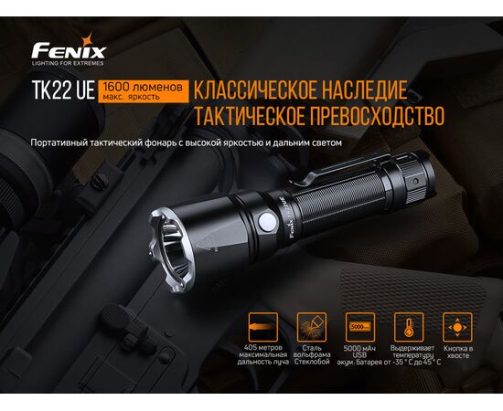 Купить Фонарь ручной Fenix TK22UE, фото , изображение 6, характеристики, отзывы