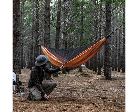 Придбати Гамак одномісний із маскитною сіткою та тентом Naturehike Shelter camping NH20ZP092, 75D pongee, помаранчевий, image , зображення 4, характеристики, відгуки