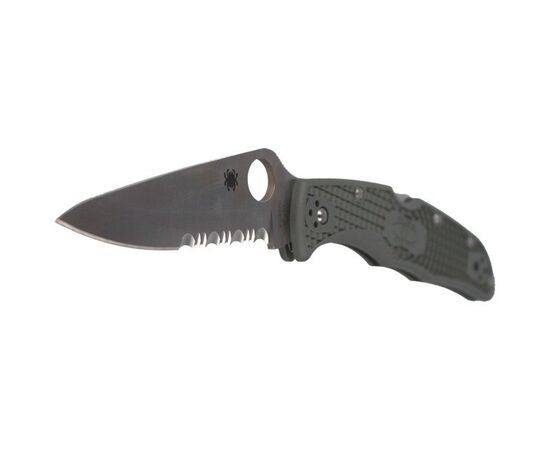 Придбати Ніж складаний Spyderco Endura 4 сіро-зелений, полусеррейтор (C10PSFG), image , зображення 2, характеристики, відгуки