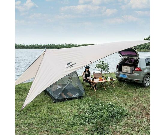 Купить Тент для кемпінгу Naturehike Car Rear Canopy NH21TM001, 
590*340 см, золотий (з трьома стійками), фото , изображение 3, характеристики, отзывы