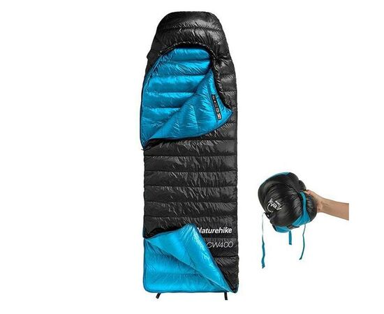 Купить Спальник Naturehike CWZ400 NH19W400-Z, Розмір L, 550FP 90% Goose down, жовтий, фото , характеристики, отзывы