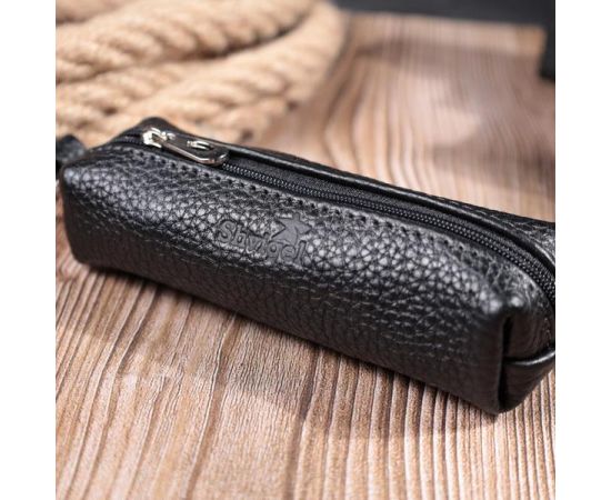 Купить Вместительная ключница унисекс из натуральной кожи Shvigel 16227 Черная, фото , изображение 7, характеристики, отзывы