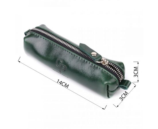 Купить Практичная ключница из натуральной гладкой кожи GRANDE PELLE 22943 Зеленый, фото , изображение 3, характеристики, отзывы