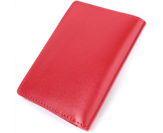 Купить Яркая обложка для автодокументов из натуральной кожи Shvigel 16161 Красная, фото , изображение 2, характеристики, отзывы