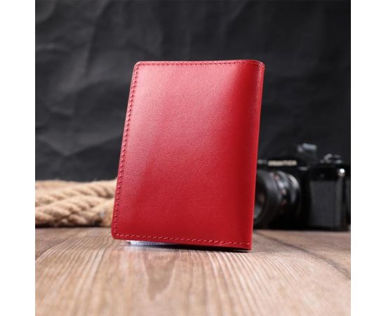 Купить Яркая обложка для автодокументов из натуральной кожи Shvigel 16161 Красная, фото , изображение 11, характеристики, отзывы