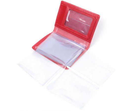 Купить Яркая обложка для автодокументов из натуральной кожи Shvigel 16161 Красная, фото , изображение 7, характеристики, отзывы