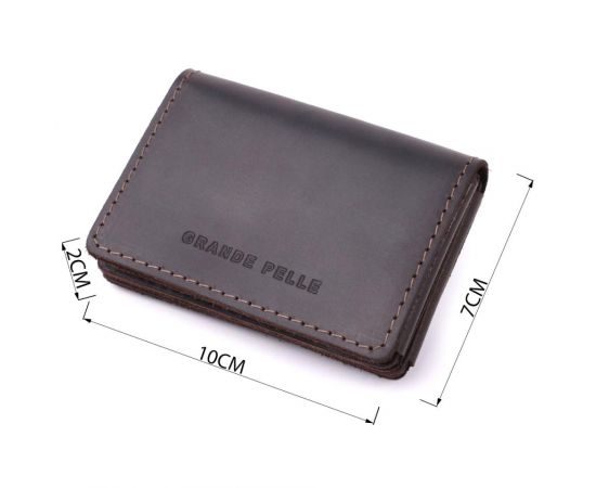 Купить Стильная обложка на автодокументы в винтажной коже GRANDE PELLE 22873 Темно-коричневая, фото , изображение 3, характеристики, отзывы