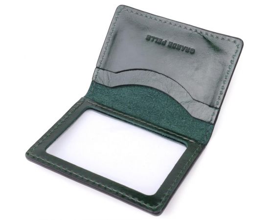 Купить Обложка на документы из натуральной гладкой кожи GRANDE PELLE 22942 Зеленый, фото , изображение 5, характеристики, отзывы