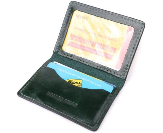 Купить Обложка на документы из натуральной гладкой кожи GRANDE PELLE 22942 Зеленый, фото , изображение 6, характеристики, отзывы