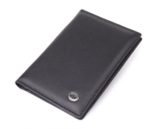 Купить Стильная обложка на паспорт универсального формата из натуральной кожи ST Leather 23078 Черный, фото , характеристики, отзывы