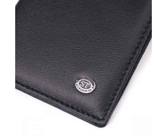 Купить Стильная обложка на паспорт универсального формата из натуральной кожи ST Leather 23078 Черный, фото , изображение 7, характеристики, отзывы
