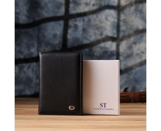 Купить Стильная обложка на паспорт универсального формата из натуральной кожи ST Leather 23078 Черный, фото , изображение 10, характеристики, отзывы