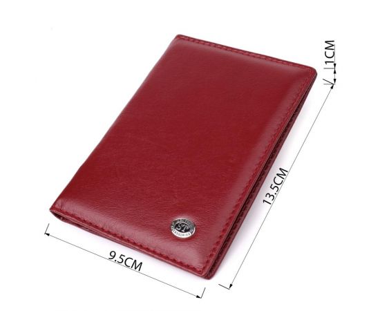 Купить Красивая обложка на паспорт универсального формата из натуральной кожи ST Leather 23079 Бордовый, фото , изображение 3, характеристики, отзывы