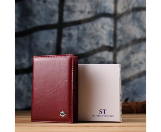 Купить Красивая обложка на паспорт универсального формата из натуральной кожи ST Leather 23079 Бордовый, фото , изображение 10, характеристики, отзывы