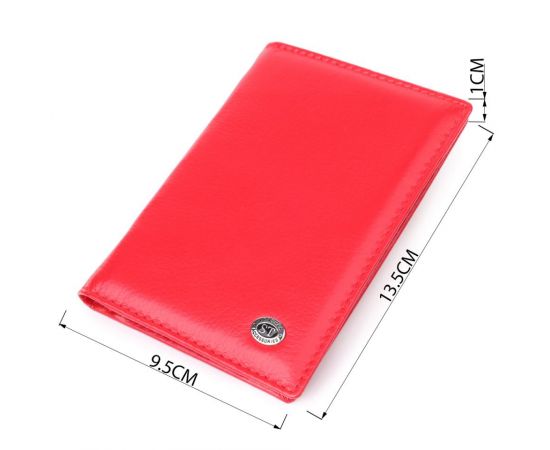 Купить Яркая обложка на паспорт универсального формата из натуральной кожи ST Leather 23080 Красный, фото , изображение 3, характеристики, отзывы