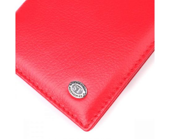 Купить Яркая обложка на паспорт универсального формата из натуральной кожи ST Leather 23080 Красный, фото , изображение 7, характеристики, отзывы