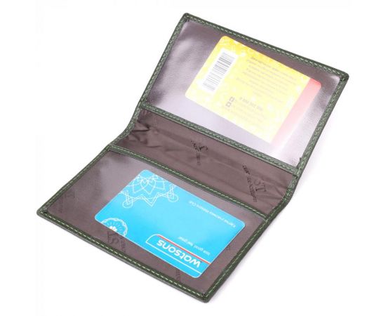 Купить Практичная обложка на паспорт универсального формата из натуральной кожи ST Leather 23081 Зеленый, фото , изображение 6, характеристики, отзывы