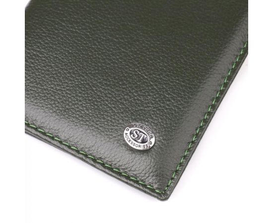 Купить Практичная обложка на паспорт универсального формата из натуральной кожи ST Leather 23081 Зеленый, фото , изображение 7, характеристики, отзывы