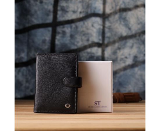 Купить Вместительная обложка на документы унисекс из натуральной кожи ST Leather 23116 Черный, фото , изображение 11, характеристики, отзывы