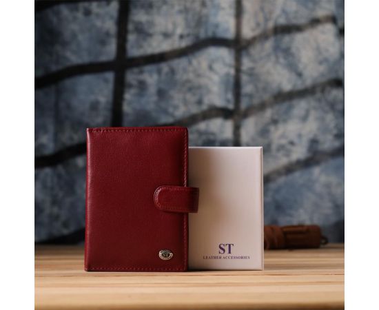 Купить Стильная обложка на документы для женщин из натуральной кожи ST Leather 23117 Бордовый, фото , изображение 11, характеристики, отзывы