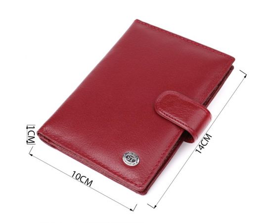 Купить Стильная обложка на документы для женщин из натуральной кожи ST Leather 23117 Бордовый, фото , изображение 3, характеристики, отзывы