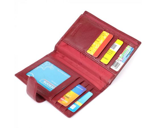 Купить Стильная обложка на документы для женщин из натуральной кожи ST Leather 23117 Бордовый, фото , изображение 8, характеристики, отзывы