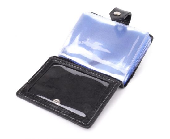 Купить Визитница унисекс из натуральной гладкой кожи GRANDE PELLE 22941 Черная, фото , изображение 6, характеристики, отзывы