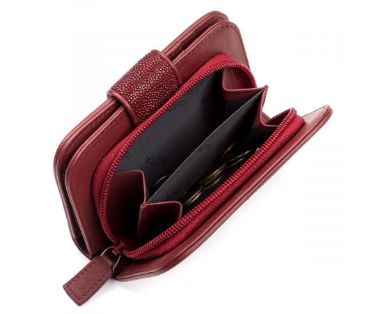 Купить Кошелек женский STINGRAY LEATHER 18092 из натуральной кожи морского ската Бордовый, фото , изображение 6, характеристики, отзывы