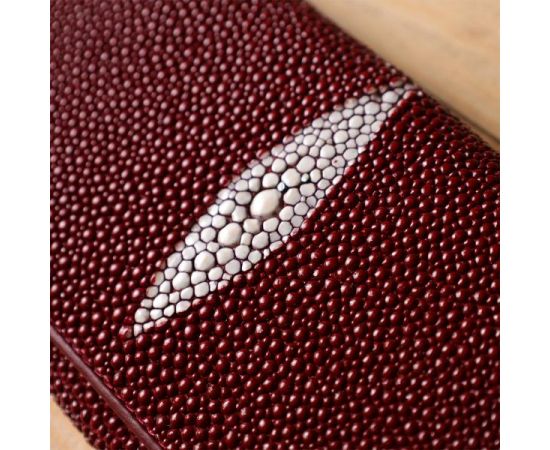 Купить Кошелек женский STINGRAY LEATHER 18097 из натуральной кожи морского ската Бордовый, фото , изображение 10, характеристики, отзывы