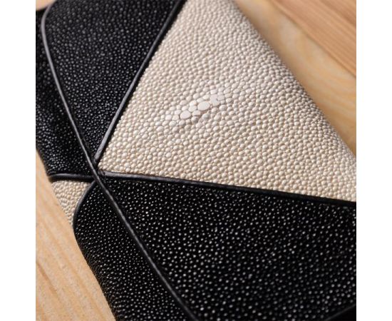 Купить Кошелек женский STINGRAY LEATHER 18103 из натуральной кожи морского ската Черный, фото , изображение 11, характеристики, отзывы