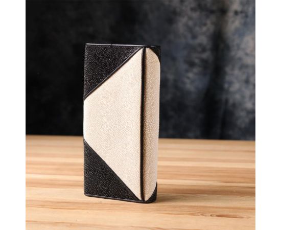 Купить Кошелек женский STINGRAY LEATHER 18103 из натуральной кожи морского ската Черный, фото , изображение 10, характеристики, отзывы