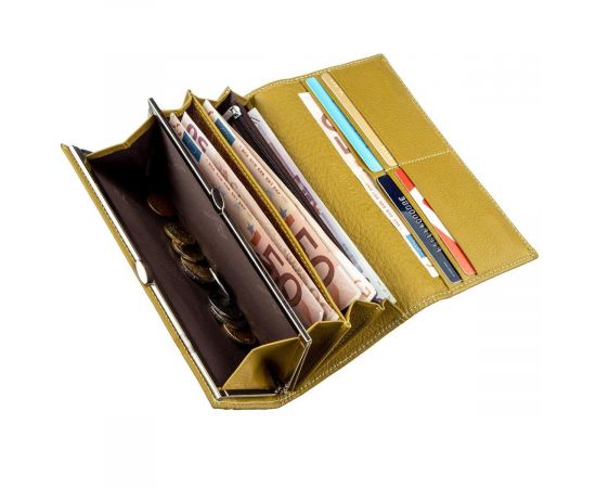 Купить Классический кошелек для женщин на магните ST Leather 18871 Горчичный, фото , изображение 5, характеристики, отзывы