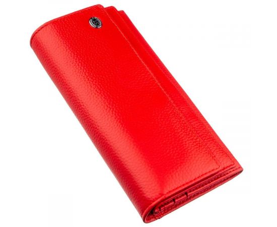 Купить Яркий женский кошелек на кнопке ST Leather 18954 Красный, фото , характеристики, отзывы