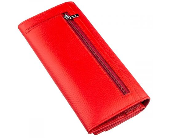 Купить Яркий женский кошелек на кнопке ST Leather 18954 Красный, фото , изображение 2, характеристики, отзывы