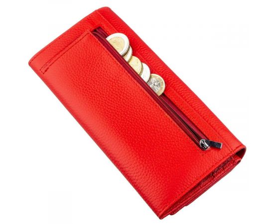 Купить Яркий женский кошелек на кнопке ST Leather 18954 Красный, фото , изображение 6, характеристики, отзывы
