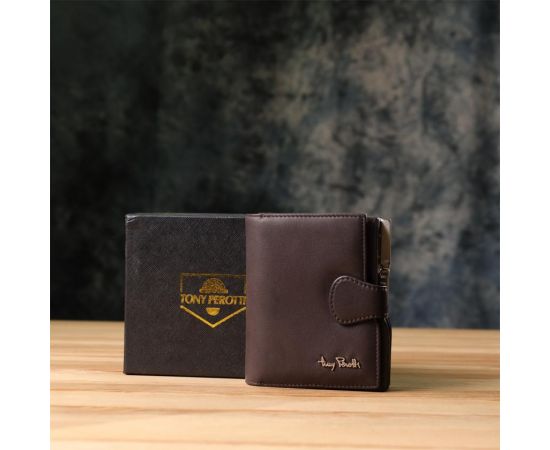 Купить Вместительный женский вертикальный кошелек из натуральной кожи Tony Perotti 20841_1 (2656 moro) Коричневый, фото , изображение 13, характеристики, отзывы