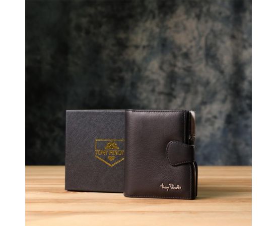 Купить Женский вертикальный кошелек из натуральной кожи Tony Perotti 20842_1 (2656 nero) Черный, фото , изображение 12, характеристики, отзывы