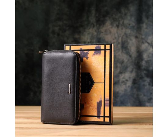 Купить Женский кошелек на одно отделение из зернистой натуральной кожи Tony Perotti 20863_1 (3622 nero) Черный, фото , изображение 11, характеристики, отзывы