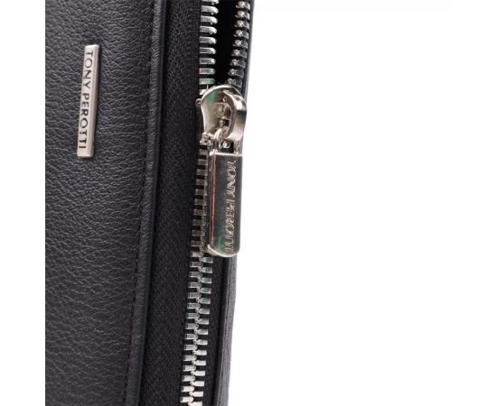 Купить Женский кошелек на одно отделение из зернистой натуральной кожи Tony Perotti 20863_1 (3622 nero) Черный, фото , изображение 5, характеристики, отзывы