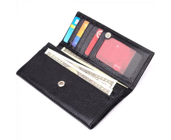 Купить Классический женский кошелек из натуральной кожи CANPELLINI 20872_1 Черный, фото , изображение 7, характеристики, отзывы