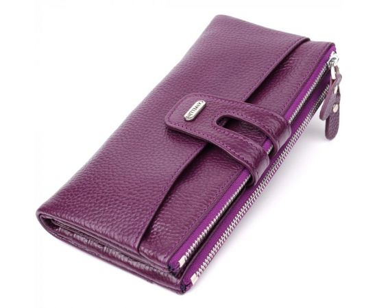 Купить Яркий женский кошелек из натуральной кожи CANPELLINI 20873_1 Фиолетовый, фото , характеристики, отзывы