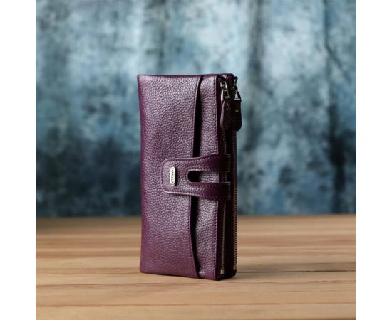 Купить Яркий женский кошелек из натуральной кожи CANPELLINI 20873_1 Фиолетовый, фото , изображение 11, характеристики, отзывы