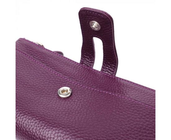 Купить Яркий женский кошелек из натуральной кожи CANPELLINI 20873_1 Фиолетовый, фото , изображение 5, характеристики, отзывы