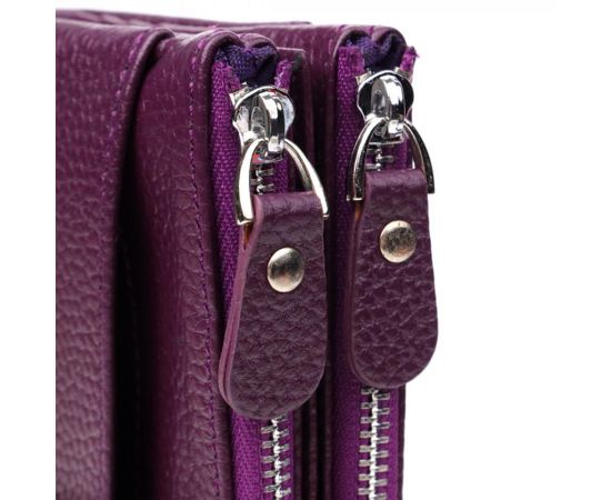 Купить Яркий женский кошелек из натуральной кожи CANPELLINI 20873_1 Фиолетовый, фото , изображение 6, характеристики, отзывы