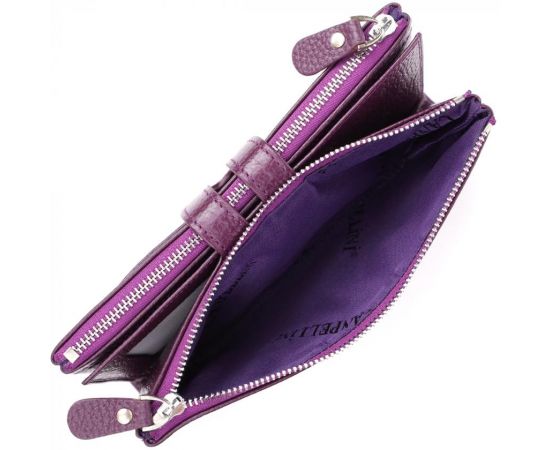 Купить Яркий женский кошелек из натуральной кожи CANPELLINI 20873_1 Фиолетовый, фото , изображение 7, характеристики, отзывы