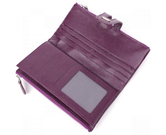 Купить Яркий женский кошелек из натуральной кожи CANPELLINI 20873_1 Фиолетовый, фото , изображение 8, характеристики, отзывы