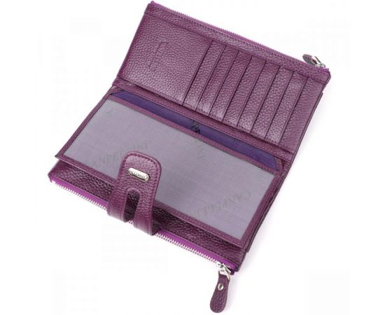 Купить Яркий женский кошелек из натуральной кожи CANPELLINI 20873_1 Фиолетовый, фото , изображение 9, характеристики, отзывы