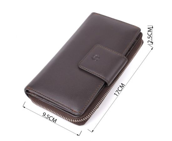 Придбати Стильный женский вертикальный кошелек из натуральной кожи Tony Perotti 20878_1 (5084 moro) Коричневый, image , зображення 3, характеристики, відгуки